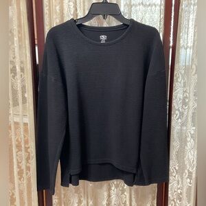 ATHLETIC WORKS L/S TEXTURED TOP - SZ SMALL